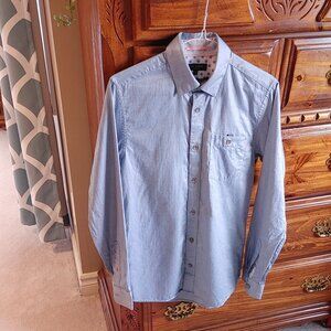 MEN'S TED BAKER  LIGHT BLUE BUTTON DOWN SHIRT SIZE 1 / XS